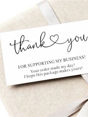 200 Thank You cards My Business ,2 x 3.5 Inches / 9 x 5 cm  Bulk